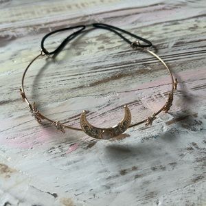 Gold Hair Accessorie/crown moon and stars